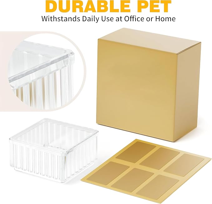Clear Stackable Desk Organizer & Paper Clip Holder, 4 Pack - Image 5