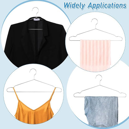 Wesiti 100 Pcs Stainless Steel Metal Hangers Wire Hangers - Image 5