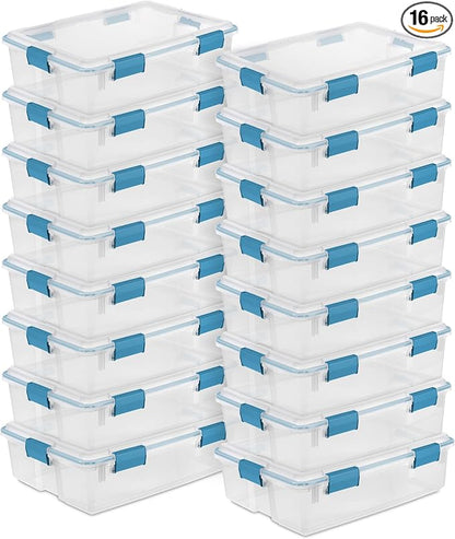 Sterilite 16-Pack Gasket Box, Weather-Resistant Storage Bins by Sterilite
