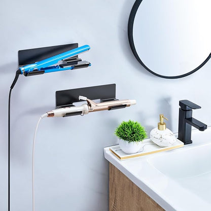 2 PCS Hair Straightener Holder Wall Mount Curling Iron Holder, Hair Dryer - Image 2