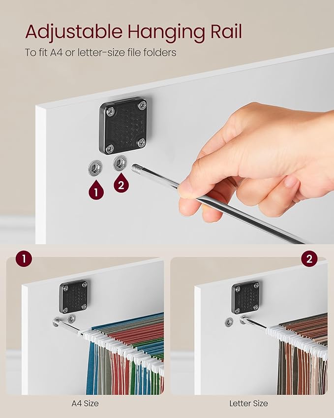 VASAGLE 2 Drawers File Cabinet - Image 5