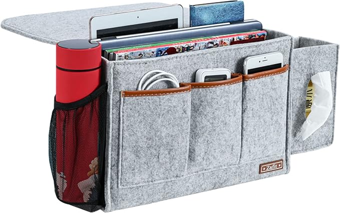 Bedside Caddy, Large Size Bedside Storage Organizer Bedside Organizer Caddy - Image 3