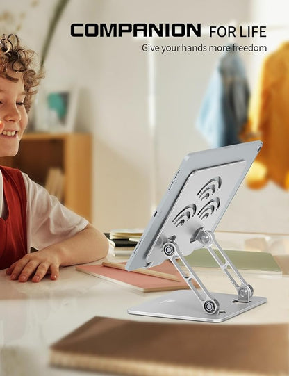 Adjustable Tablet Stand for Desk, Premium Aluminum Holder for iPads, and All - Image 6