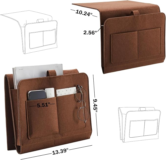 YOUDENOVA Bedside Caddy, Bedside Organizer - Image 3