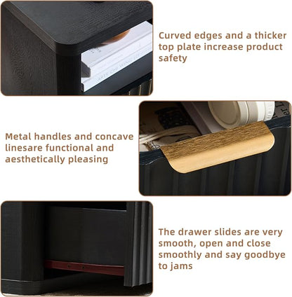 LEYAOYAO 31" Wide Fluted Nightstand - Image 6