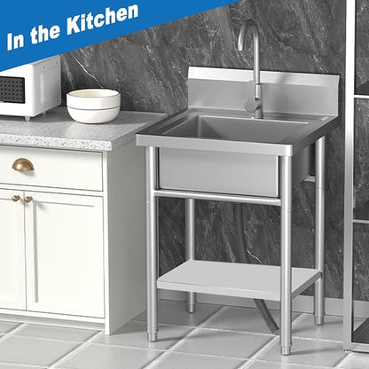 20''Stainless Steel Utility Sink - Image 4