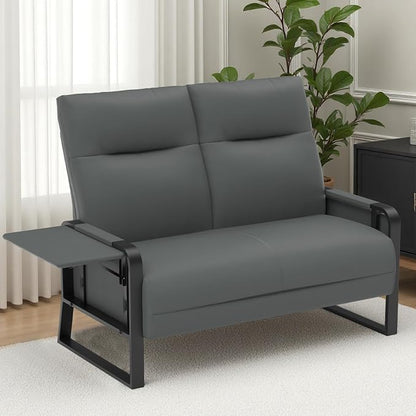 Faux Leather Loveseat, Upholstered Loveseat by Tbillionnext
