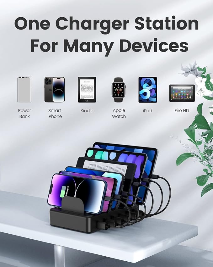 CREATIVE DESIGN 50W 6 Ports Multi Charger Station - Image 4