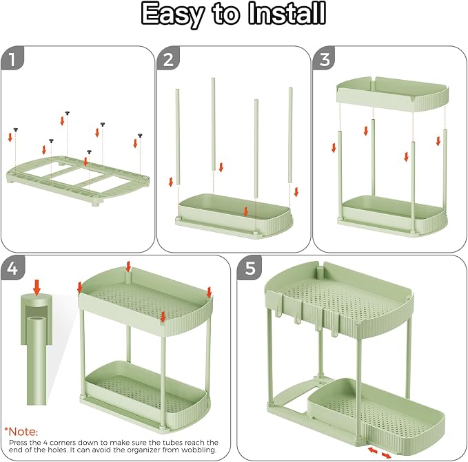 Ukeetap 2 Pack Multi-Purpose Pull-Out Storage Organizers, Under Sink Organizers - Image 7