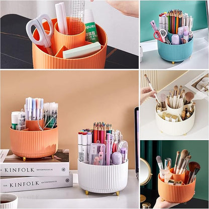 DASITON Large Capacity Makeup Brush Holder, 360° Rotating Makeup Organizer - Image 4