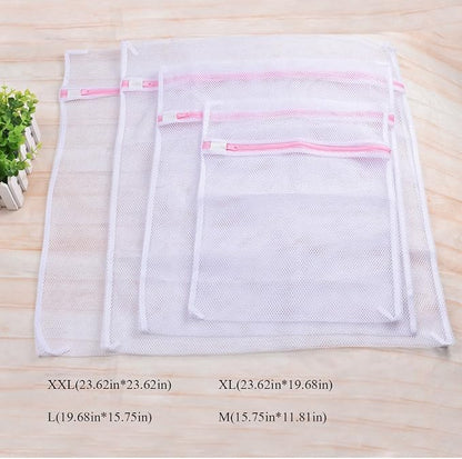 Pack of 5 Mesh Laundry Washing Bags-5 Large - Image 6