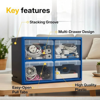NORTHSKY 4-Drawer Plastic Drawer Storage Cabinet - Image 3