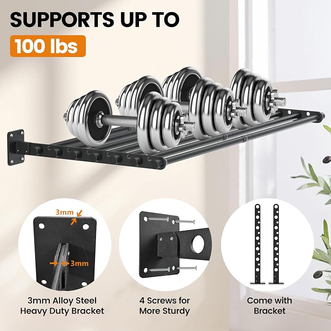 Wall Mounted Clothes Drying Rack 28 Inch – Foldable Laundry Drying Rack - Image 3