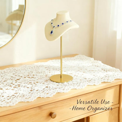 Necklace Display Stand For Selling Velvet Chain Jewelry Bust Holder Organizer - Image 3