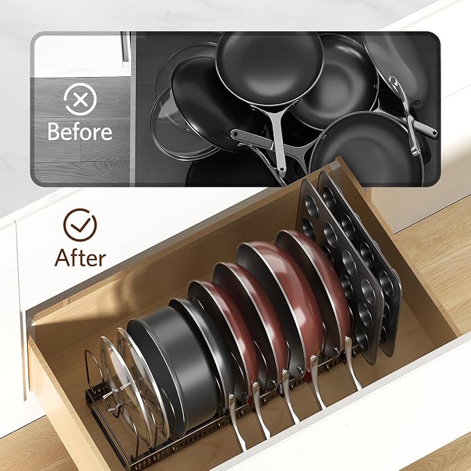 ORDORA Pots and Pans Organizer under Cabinet - Image 7