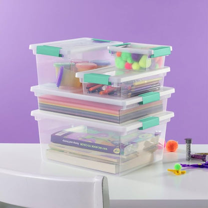 Sterilite 24-Pack Clip Box, Stackable Clear Plastic Bins - Image 7