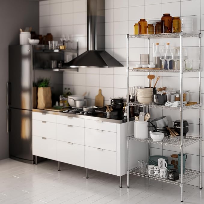 21" Deep x 30" Wide x 74" Height Wire Shelving Kit | 5-Tier | NSF Commercial - Image 8