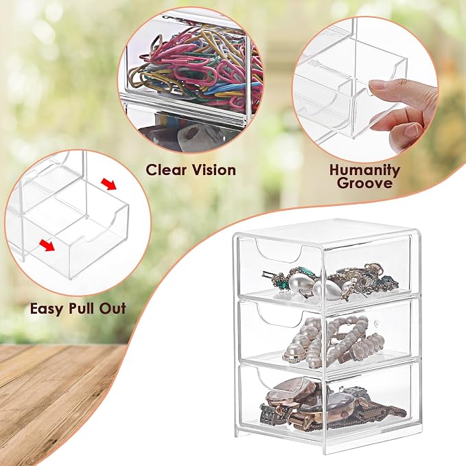 BTSKY 1 Pack Small Acrylic Storage Organizer - Image 5