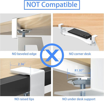 suptek Small Keyboard Tray Under Desk Pull Out - Image 5