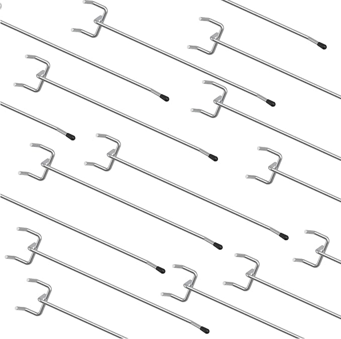 HUHOLE Pegboard Hooks 6 Inch 50PC, Ideal Garage Organization, Wall Storage Tool by HUHOLE