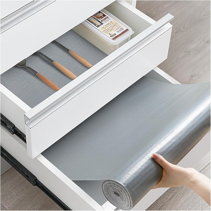 Drawer and Shelf Liner, Non-Slip Kitchen Cabinet Liners Non-Adhesive Thick by ALIUNI