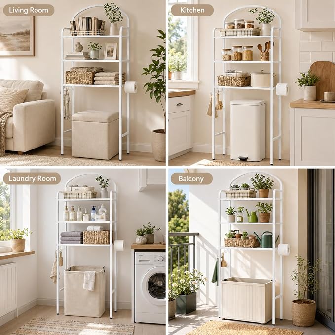3 Tier Over The Toilet Storage Rack, Bathroom Organizer | Toilet Storage - Image 7