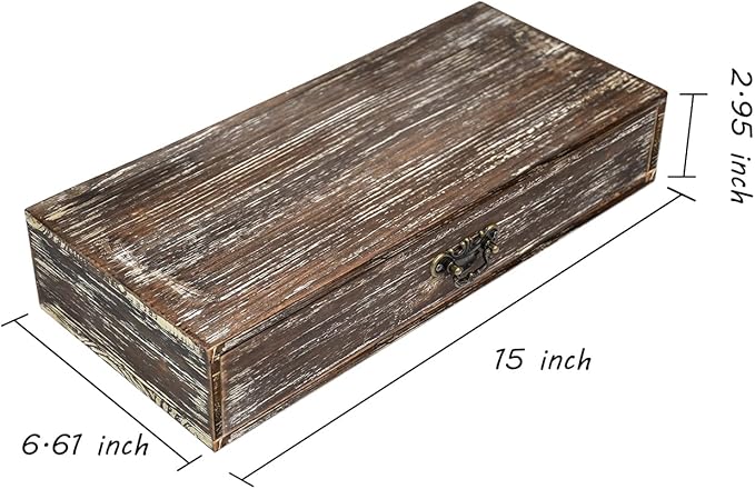 Wooden Drawers Organizer Box Solid Farmhouse Retro Desktop Storage Box | Office - Image 3