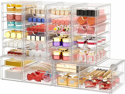 Makeup Organizer Storage With 16 Drawers, Desk Organizers, Dustproof Drawer and - Image 8