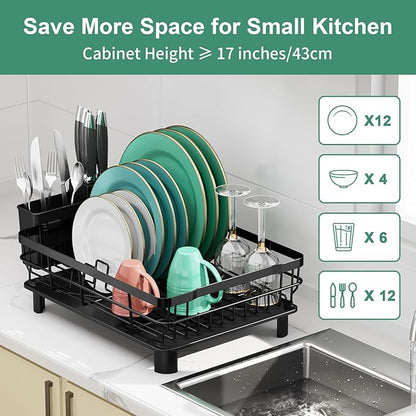 MOUKABAL Dish Drying Rack, Dish Rack, Stainless Steel Dish Racks - Image 3