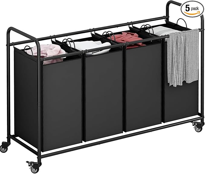 Laundry Sorter 4 Section Hamper Sorter by LINZINAR