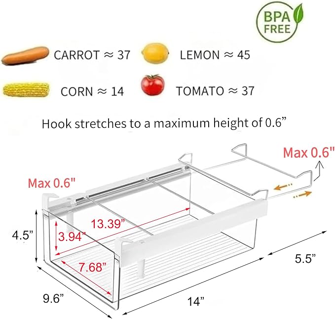 vacane Upgraded Refrigerator Drawers Organizer - Image 3