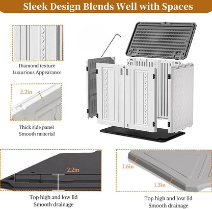 ZZM 4x3FT Heavy-Duty Outdoor Storage Shed | 34 Cu.Ft Waterproof Resin Cabinet - Image 7