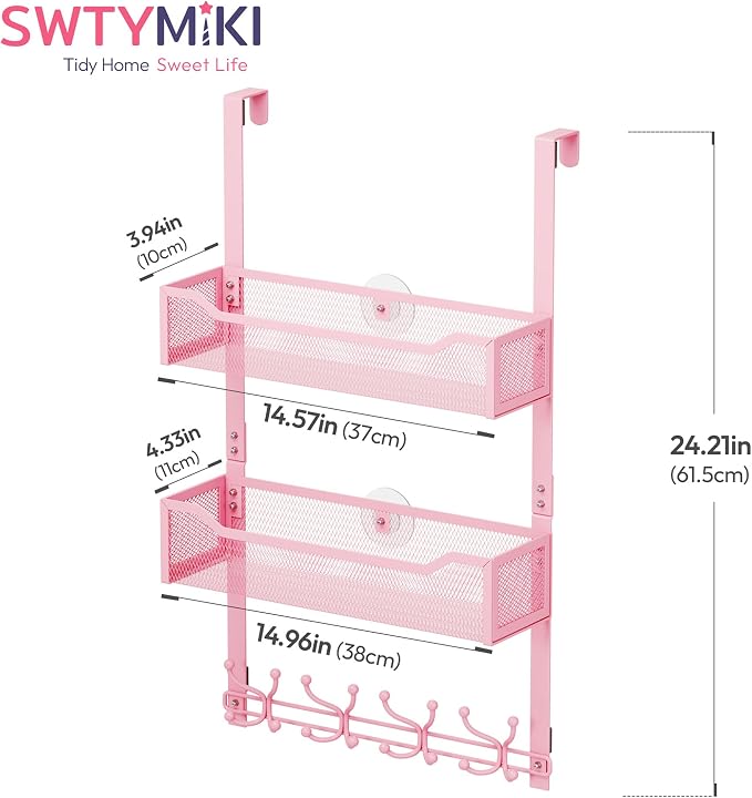SWTYMIKI Over The Door Hooks Organizer - Image 7