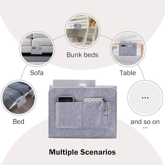 YOUDENOVA Bedside Caddy, Bedside Organizer - Image 5