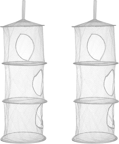 uxcell 2Pcs Mesh Hanging Storage Basket by uxcell