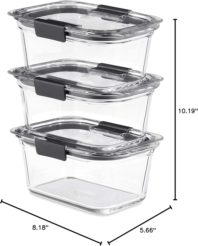 Rubbermaid Brilliance Glass Storage 4.7-Cup Food Containers - Image 6