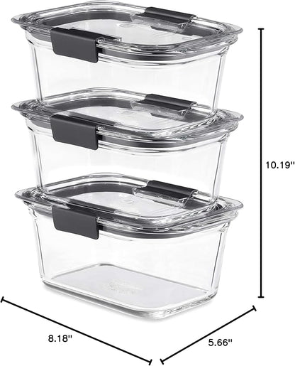 Rubbermaid Brilliance Glass Storage 4.7-Cup Food Containers - Image 6