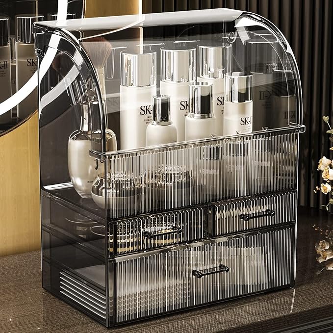MOOCHI Professional Large Cosmetic Makeup Organizer Bathroom Storage Display - Image 2