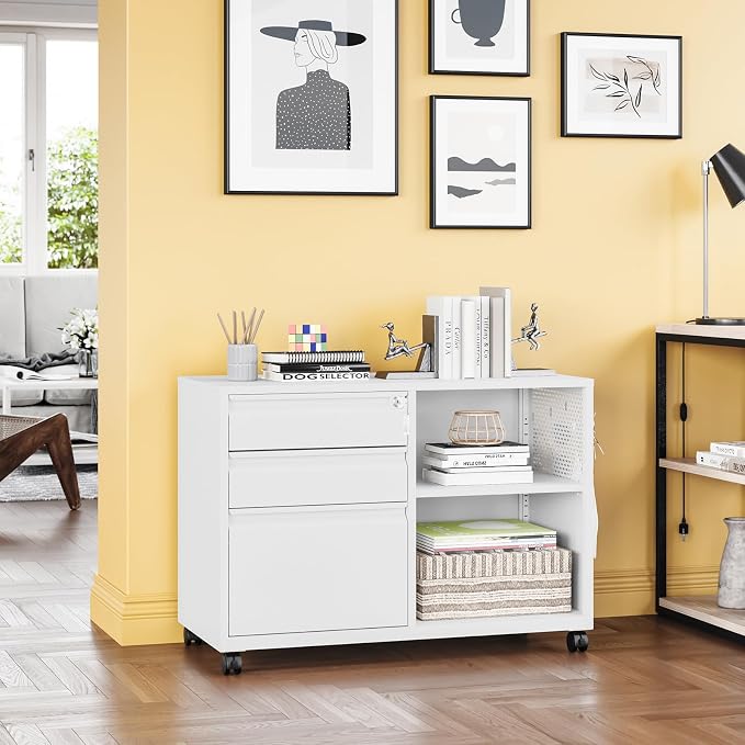3 Drawer Metal File Cabinet - Image 2