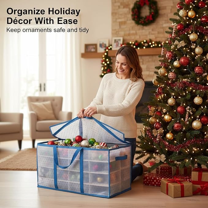 Christmas Ornament Storage Box 128 Capacity - Image 6