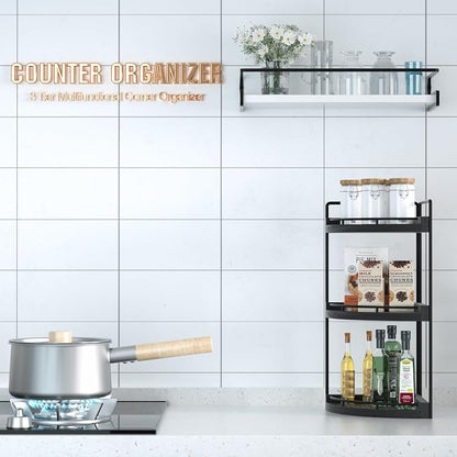 Corner Bathroom Counter Organizer, 3 Tier Bathroom Sink Shelf Countertop - Image 6