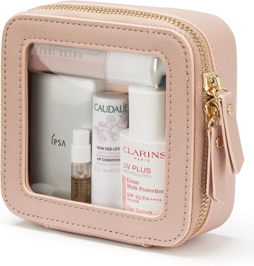 Popvibe Clear Makeup Bag Travel Cosmetic Case Transparent Toiletry Bag by POPVIBE