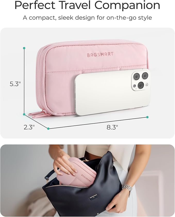 BAGSMART Electronics Organizer Travel Case, Cord Storage - Image 5