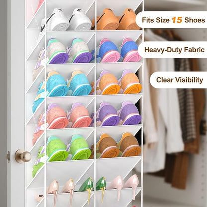 30 Pairs Over the Door Shoe Organizer, 10-Tier Door Shoes Rack Storage - Image 6