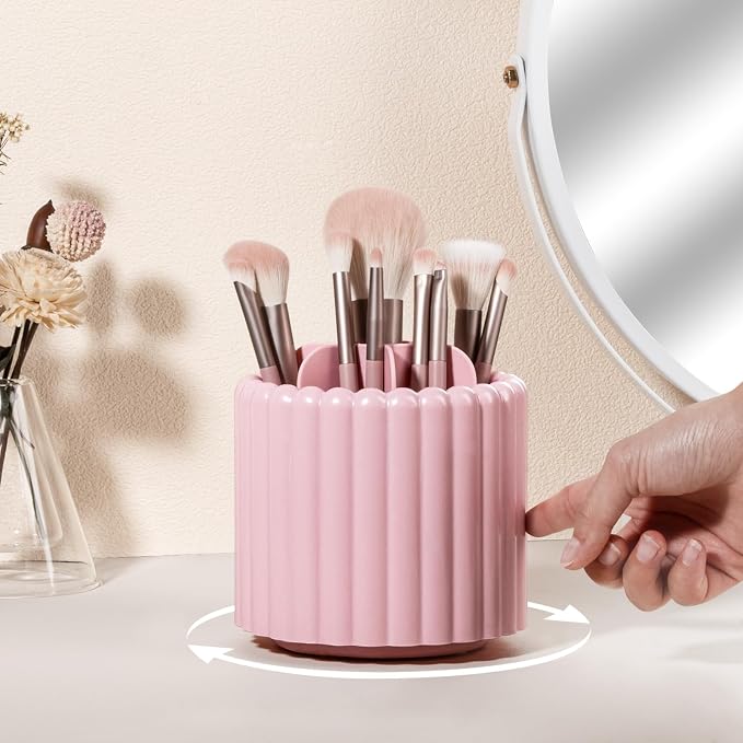 Anyoifax 360 Rotating Makeup Brush Holder 7 Slots Make Up Brush Organizer - Image 2