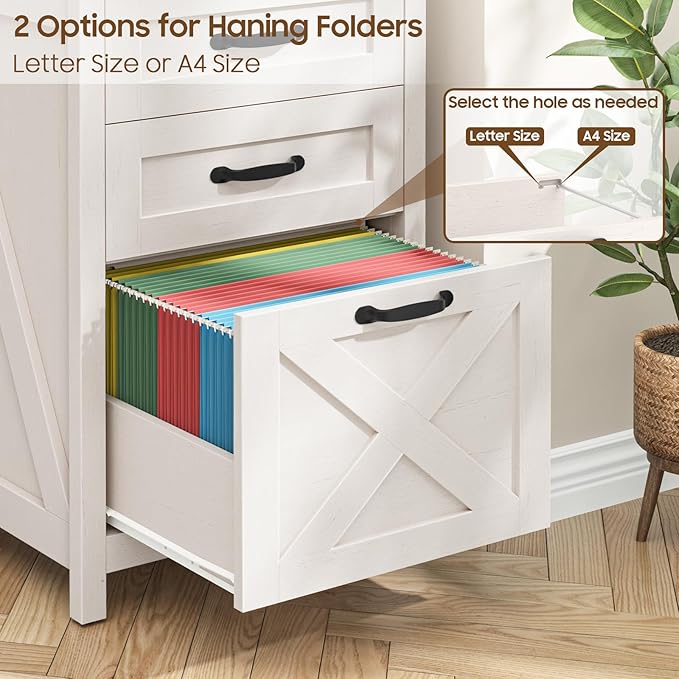 Farmhouse File Cabinet with 3 Drawers - Image 6