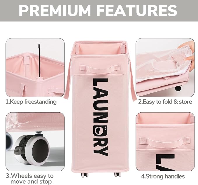 Goodpick Pink Laundry Baskets - Image 4