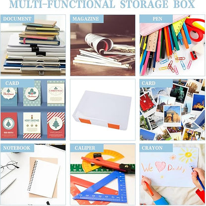 12 Pcs Clear A4 A5 File Box Document Plastic Storage Box - Image 5