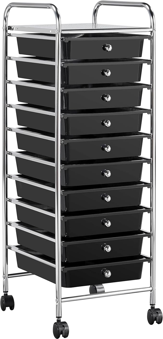 Yaheetech Rolling Cart Organizer Plastic Trolley by Yaheetech