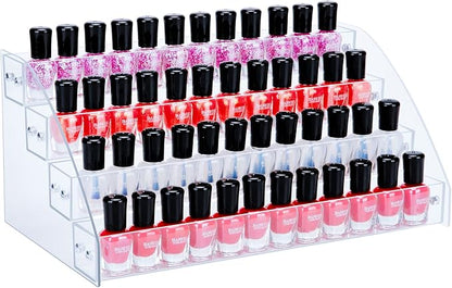 KINGROW Nail Polish Organizer Holder Rack 4 Layers Acrylic Display Rack by KINGROW